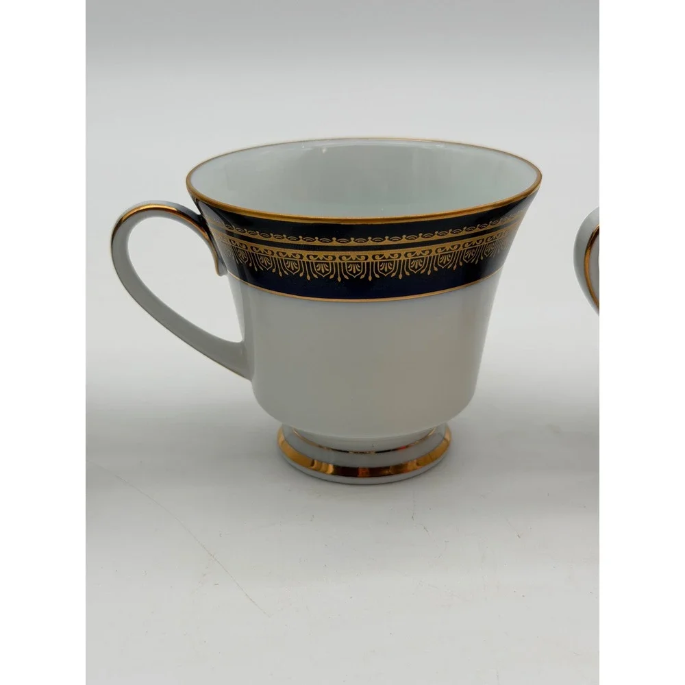 Legacy by Noritake Vienna 2796 Cobalt Blue Gold Trim Cup Saucer Set